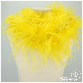 BOA DE PLUMAS 190cm AMARILLAS DE AVESTRUZ 35gr