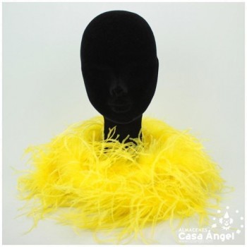 BOA DE PLUMAS 190cm AMARILLAS DE AVESTRUZ 35gr