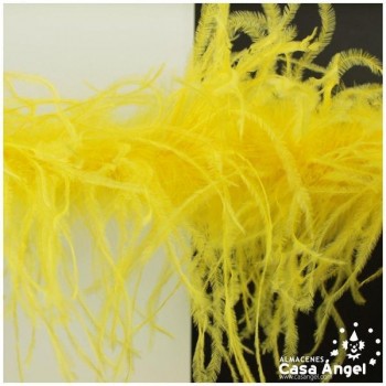 BOA DE PLUMAS 190cm AMARILLAS DE AVESTRUZ 35gr