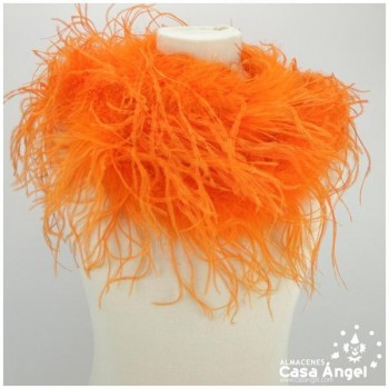 BOA DE PLUMAS 190cm NARANJAS DE AVESTRUZ 35gr
