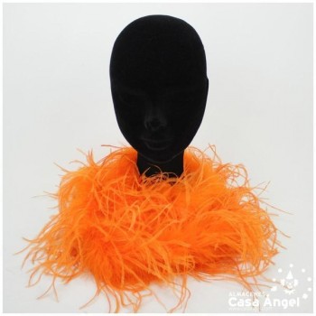 BOA DE PLUMAS 190cm NARANJAS DE AVESTRUZ 35gr