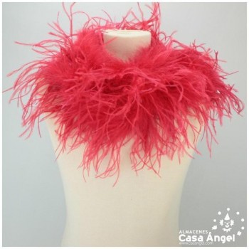 BOA DE PLUMAS 190cm ROJAS DE AVESTRUZ 35gr
