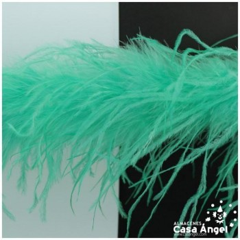 BOA DE PLUMAS 190cm VERDE AGUA DE AVESTRUZ 35gr