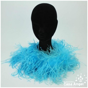 BOA DE PLUMAS 190cm TURQUESA DE AVESTRUZ 35gr