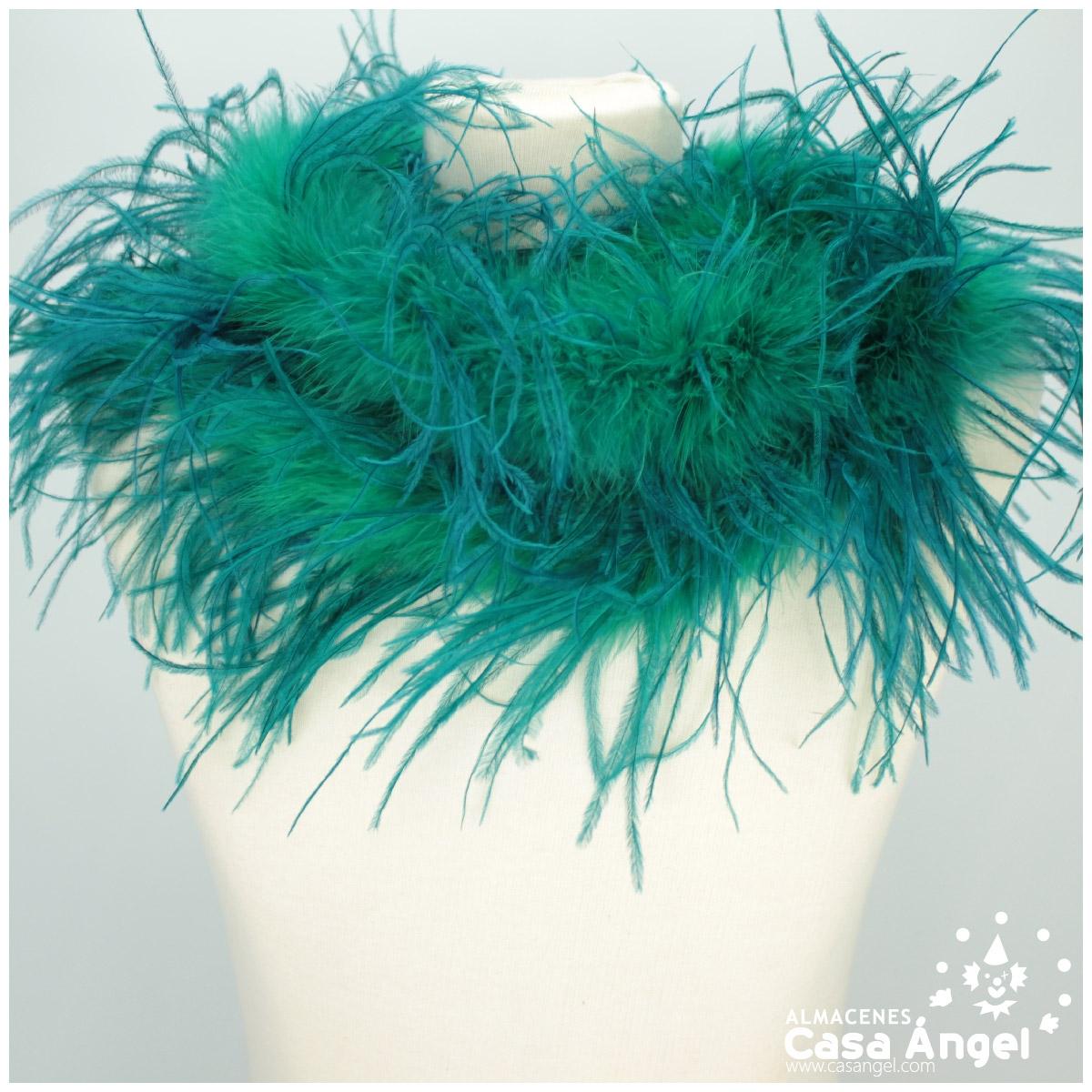 Boas de plumas de avestruz de 4 capas, más de 20 colores para  recoger (verde esmeralda) : Arte y Manualidades