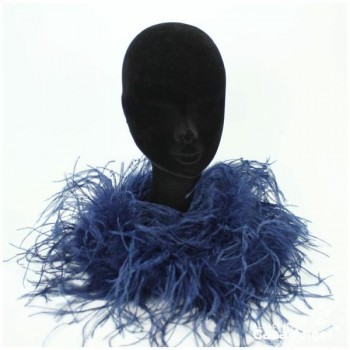 BOA DE PLUMAS 190cm AZUL MARINO DE AVESTRUZ 35gr