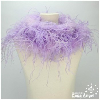 BOA DE PLUMAS 190cm LILA DE AVESTRUZ 35gr