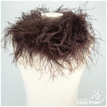 BOA DE PLUMAS 190cm MARRONES DE AVESTRUZ 35gr