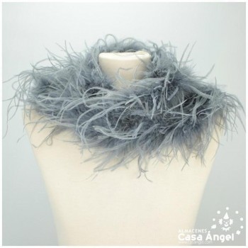 BOA DE PLUMAS 190cm GRISES DE AVESTRUZ 35gr