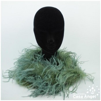 BOA DE PLUMAS 190cm VERDE CAZA DE AVESTRUZ 35gr