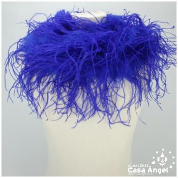 BOA DE PLUMAS 190cm AZULES DE AVESTRUZ 35gr