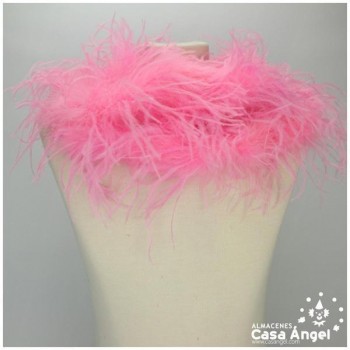 BOA DE PLUMAS 190cm ROSA DE AVESTRUZ 35gr