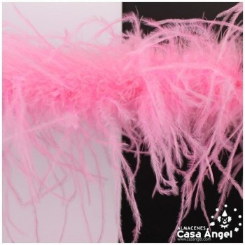 BOA DE PLUMAS 190cm ROSA DE AVESTRUZ 35gr