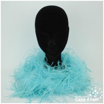 BOA DE PLUMAS 190cm CELESTES DE AVESTRUZ 35gr