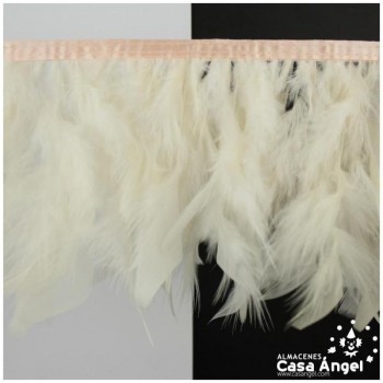FLECO DE PLUMAS CRUDO DE PAVO CON PUNTA TAJADA 12cm