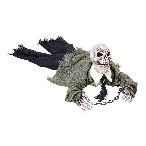 ESQUELETO GATEADOR CALAVERA LUMINOSA 80cm