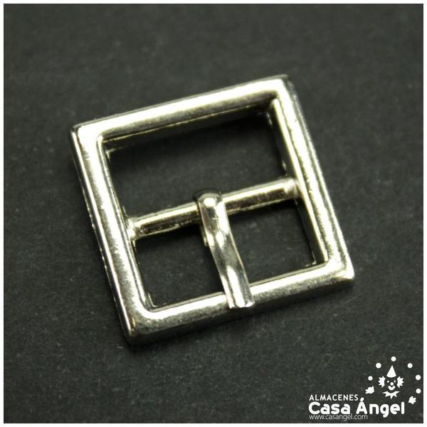 HEBILLA METÁLICA CUADRADA PLATEADA 20x20mm BOLSA 2uds