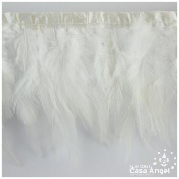 FLECO DE PLUMAS DE GALLO TINTADAS BLANCO 16cm