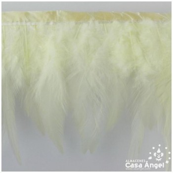 FLECO DE PLUMAS DE GALLO TINTADAS CRUDO 16cm