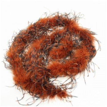 BOA DE PLUMAS DE AVESTRUZ 190cm BICOLOR MARRÓN Y NEGRO 35gr