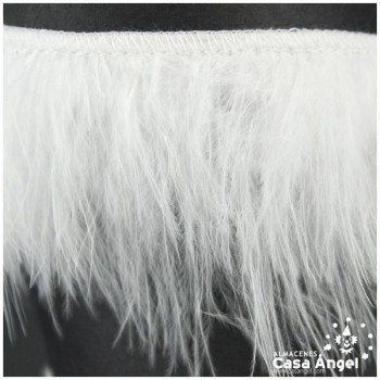 FLECO DE PLUMAS DE MARABÚ BLANCO 6cm