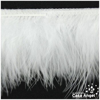 FLECO DE PLUMAS DE MARABÚ BLANCO 6cm