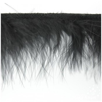 FLECO DE PLUMAS DE MARABÚ NEGRO 6cm