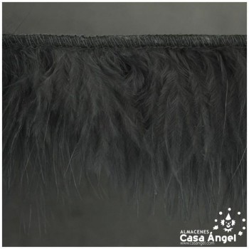 FLECO DE PLUMAS DE MARABÚ NEGRO 6cm