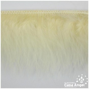 FLECO DE PLUMAS DE MARABÚ COLOR CRUDO 6cm