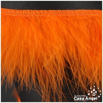 FLECO DE PLUMAS DE MARABÚ NARANJA 6cm