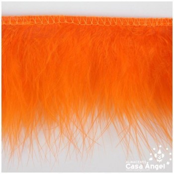 FLECO DE PLUMAS DE MARABÚ NARANJA 6cm