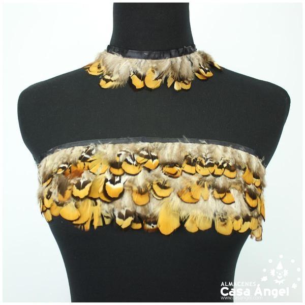 FLECOS DE PLUMAS DE FAISÁN COMBINADOS 5cm