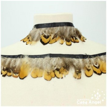 FLECOS DE PLUMAS DE FAISÁN COMBINADOS 5cm