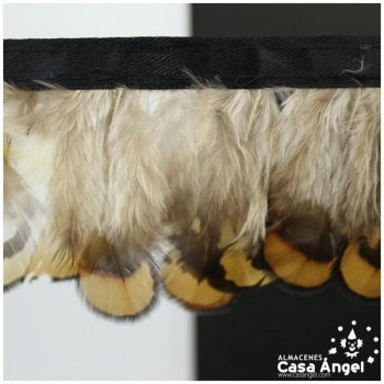 FLECOS DE PLUMAS DE FAISÁN COMBINADOS 5cm