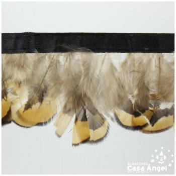 FLECOS DE PLUMAS DE FAISÁN COMBINADOS 5cm