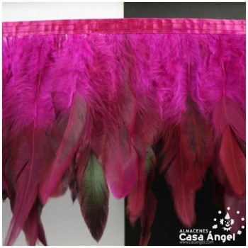 FLECO DE PLUMAS FUCSIA COMBINADAS SERIE PARAÍSO 18cm