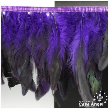 FLECO DE PLUMAS MORADO COMBINADAS SERIE PARAÍSO 18cm