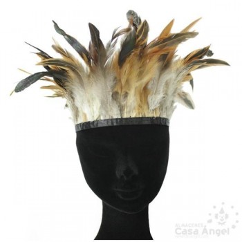 FLECO DE PLUMAS GRIS CENIZA COMBINADAS SERIE PARAÍSO 18cm
