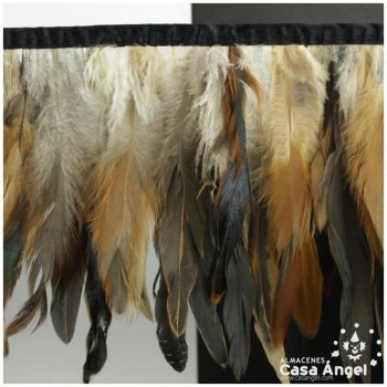 FLECO DE PLUMAS GRIS CENIZA COMBINADAS SERIE PARAÍSO 18cm