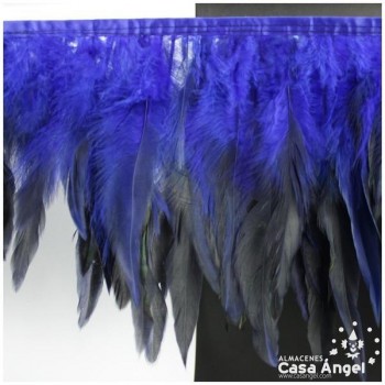 FLECO DE PLUMAS AZULES COMBINADAS SERIE PARAÍSO 18cm