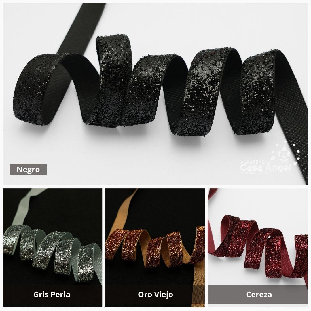 CINTA DE TERCIOPELO GLITTER 16mm