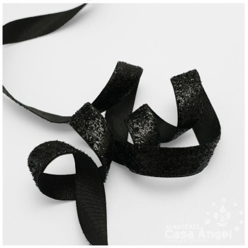 CINTA DE TERCIOPELO GLITTER 16mm