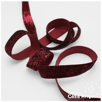CINTA DE TERCIOPELO GLITTER 16mm