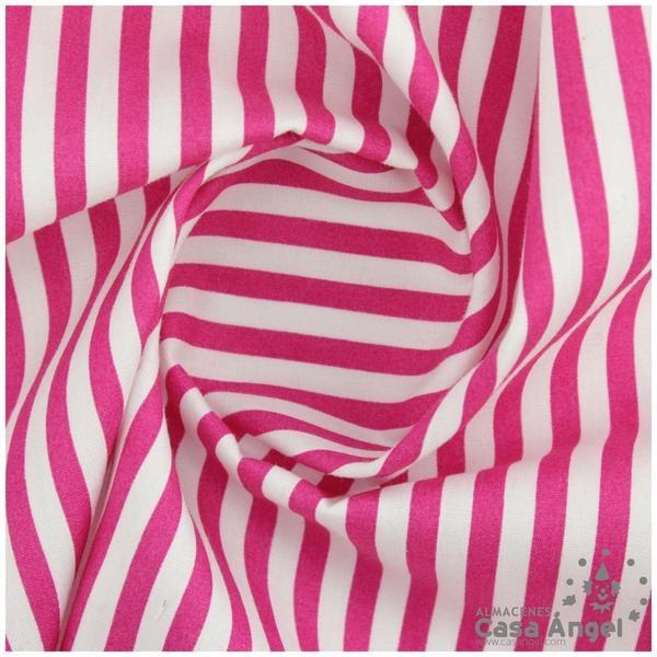 TELA RAYAS ALGODÓN FUCSIA 150cm