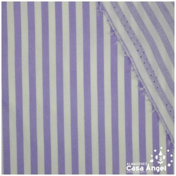 TELA RAYAS ALGODÓN LILA 150cm