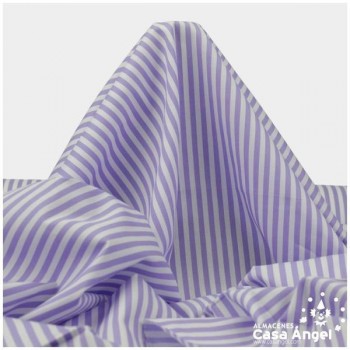 TELA RAYAS ALGODÓN LILA 150cm