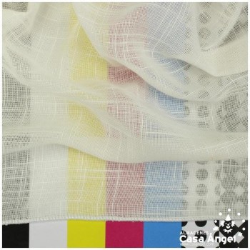 VISILLO BEIGE TRAMADO CON PLOMO SERIE FLAMTEX 320cm