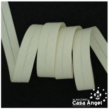 CINTA BIÉS ALGODÓN TONOS NEGRO BLANCO Y BEIGE 18mm