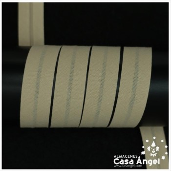 CINTA BIÉS ALGODÓN TONOS NEGRO BLANCO Y BEIGE 18mm