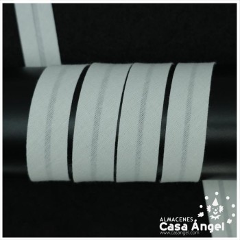 CINTA BIÉS ALGODÓN TONOS NEGRO BLANCO Y BEIGE 18mm